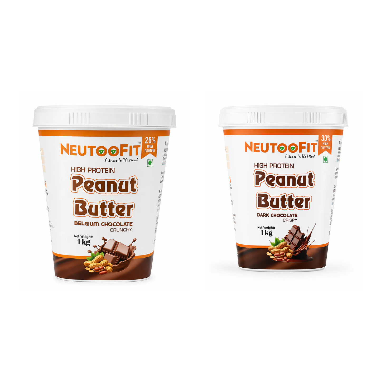 NEUTOOFIT Combo: Belgium Chocolate Crunchy + Dark Chocolate Crispy