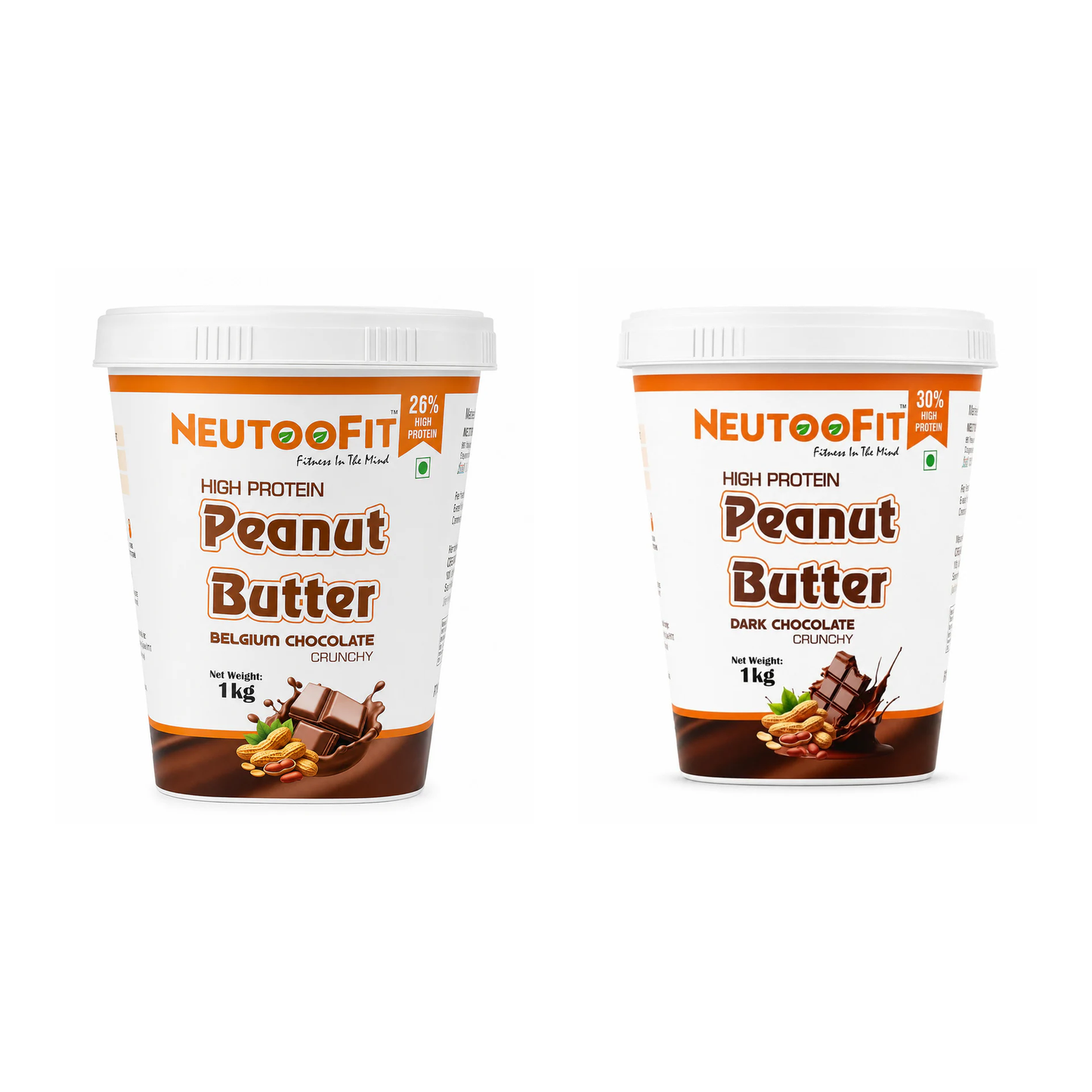 NEUTOOFIT Combo: Belgium Chocolate Crunchy + Dark Chocolate Crunchy