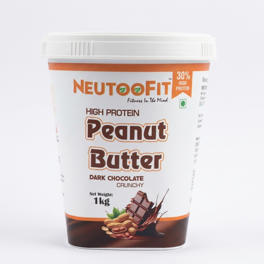 Neutoofit High Protein Peanut Butter – Dark Chocolate (1kg)