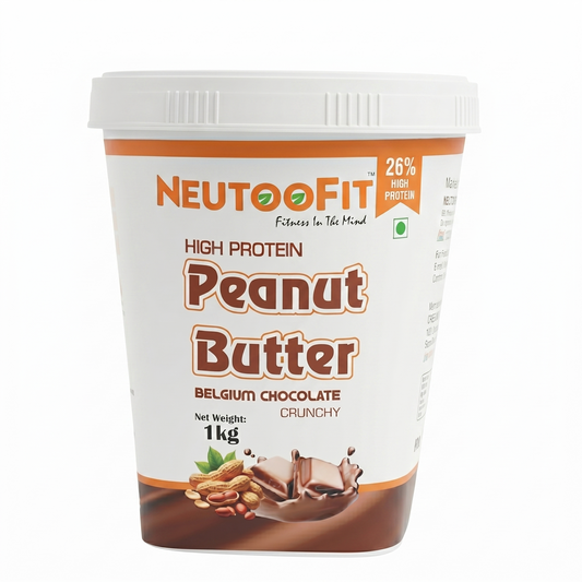 Neutoofit High Protein Peanut Butter – Belgium Chocolate Crunchy (1kg)