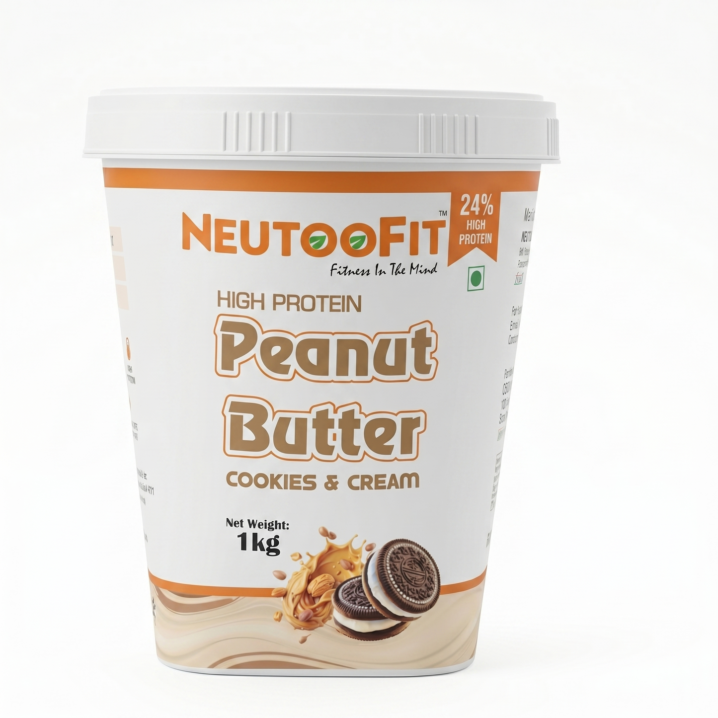 Neutoofit High Protein Cookies & Cream Peanut Butter – 1kg
