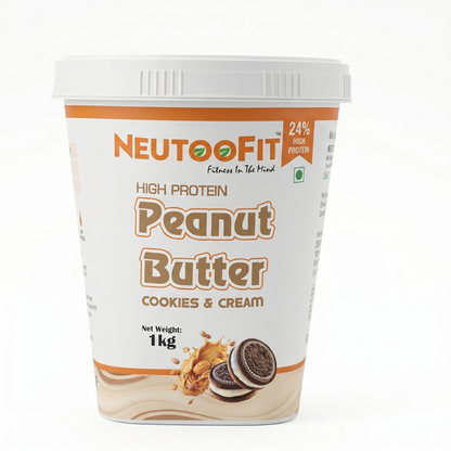 Neutoofit High Protein Cookies & Cream Peanut Butter – 1kg