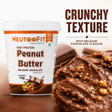 NEUTOOFIT Belgium Chocolate Crunchy peanut butter texture close-up