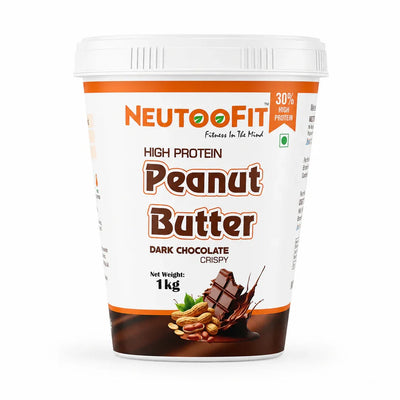 NEUTOOFIT Dark Chocolate Crispy High Protein Peanut Butter 1kg