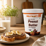 NEUTOOFIT Dark Chocolate Crunchy peanut butter breakfast serving idea