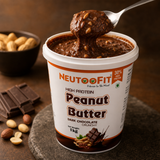 NEUTOOFIT Dark Chocolate Crunchy peanut butter texture close-up