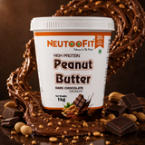 NEUTOOFIT Dark Chocolate Crunchy peanut butter dramatic studio image