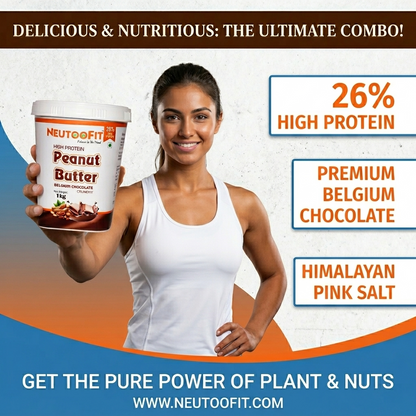 Neutoofit High Protein Peanut Butter – Belgium Chocolate Crunchy (1kg)